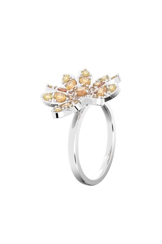 Anillo con cristales Swarovski Eternal Flower - Naranja y amarillo