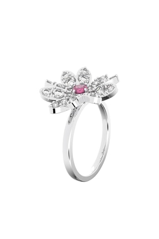 Anillo con cristales Swarovski Eternal Flower - Blanco y rosa