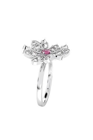 Anillo con cristales Swarovski Eternal Flower - Blanco y rosa