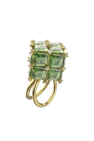 Anillo con cristales Swarovski - Chapado en oro amarillo