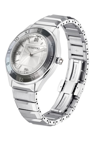 Reloj de cuarzo de metal y con cristales Swarovski - Plateado