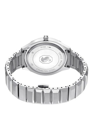 Reloj de cuarzo de metal y con cristales Swarovski - Plateado