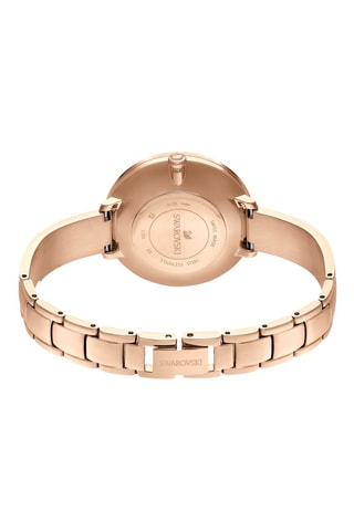 Reloj de cuarzo chapado en oro rosa con cristales Swarovski