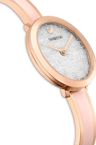 Reloj de cuarzo chapado en oro rosa con cristales Swarovski