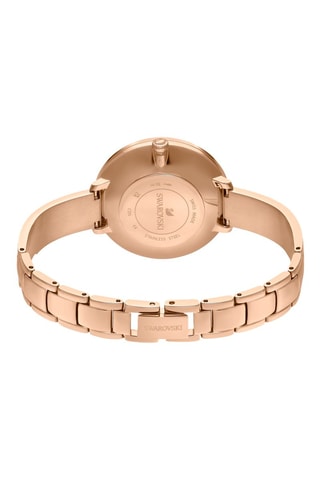 Reloj de cuarzo chapado en oro rosa con cristales Swarovski