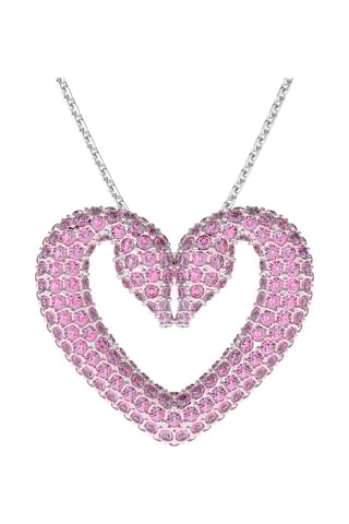 Colgante con cristales Swarovski Una - Rosa y plateado