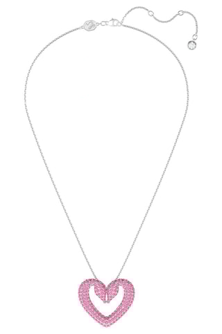 Colgante con cristales Swarovski Una - Rosa y plateado