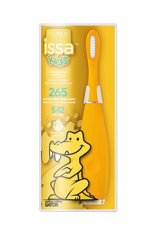 Cepillo de dientes ISSA kids Mellow Yellow Gator - De 5 a 12 años - Silicona