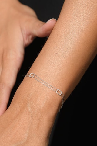 Armband Subtilité - Witgoud en Diamanten