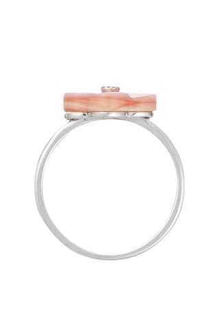 Ring Witgoud, Diamanten en Parelmoer