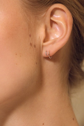 Oorbellen Joli Tourbillon Diamant - Witgoud en Diamanten