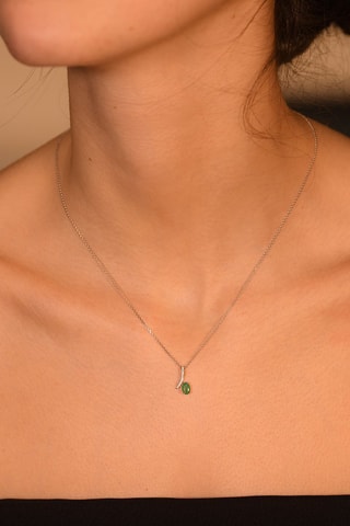 Hanger Belle Emeraude - Witgoud, Diamanten en Smaragden