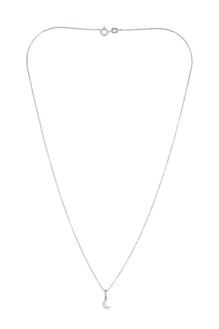 Hanger Diamond Moon  Witgoud en Diamanten