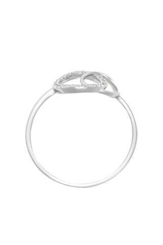##Bague Double Anneau - Or blanc et diamants
