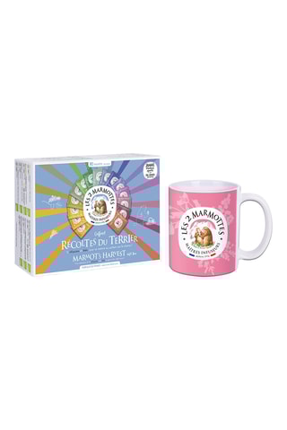 Coffret thés et infusions Récoltes du Terrier et Mug en céramique Mêlée de Fruits