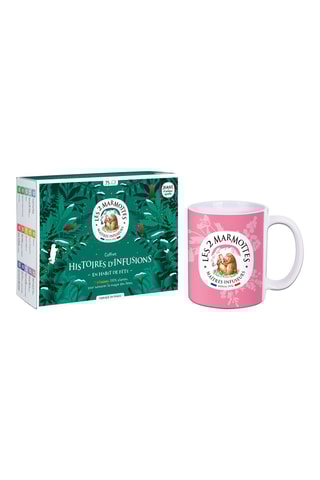 Coffret Histoires d'Infusions et Mug en céramique Mêlée de Fruits