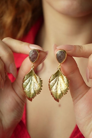 Boucles d'oreilles - Quartz fraise