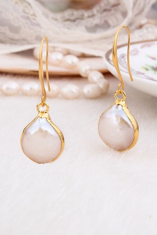 Boucles d'oreilles Bronze et perles de culture