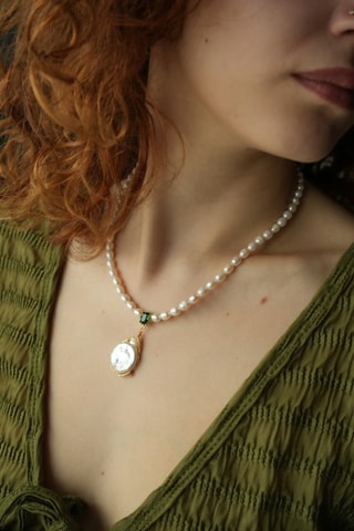 Collier - Perles de culture et zircon