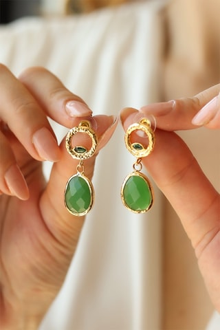 Boucles d'oreilles - Agates et zircons