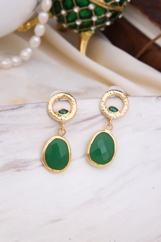 Boucles d'oreilles - Agates et zircons