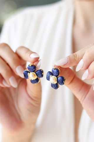 Boucles d’oreilles - Perles de culture et saphirs