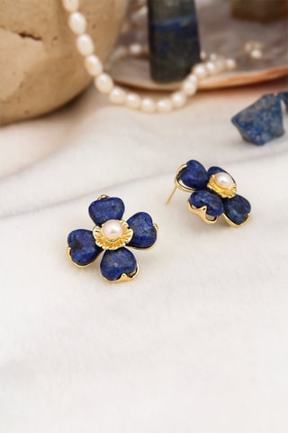 Boucles d’oreilles - Perles de culture et saphirs