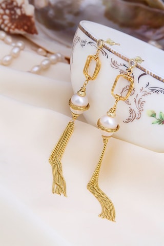 Boucles d'oreilles - Perles de culture et zircons