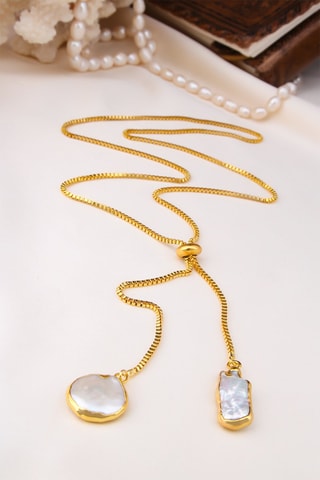 Collier - Doré et blanc