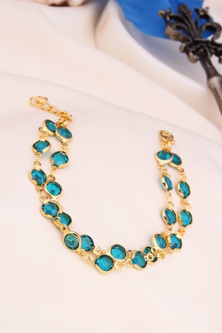 Bracelet 2 rangs - Bleu