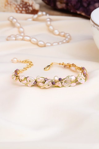 Bracelet - Perles de culture et zircons