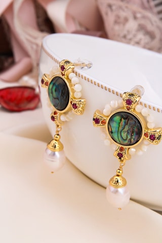 Boucles d’oreilles - Perles de culture et nacre