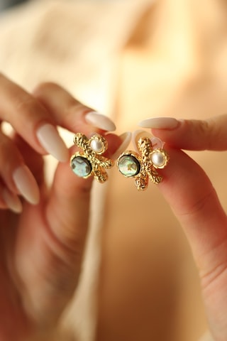 Boucles d’oreilles - Perles de culture et nacre