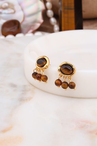 Boucles d'oreilles - Œil-de-tigre