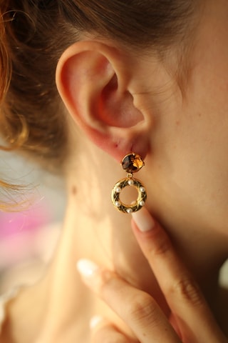 Boucles d'oreilles - Perles de culture et zircons