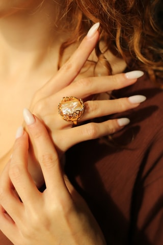 Bague réglable - Nacre