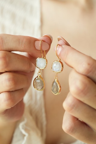 Boucles d’oreilles - Pierres de lune