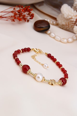 Bracelet - Corail et perles de culture
