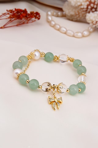 Bracelet - zircons et perles de culture