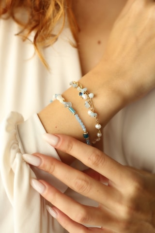 2 bracelets - Opales et perles de culture