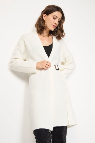 Lang Kasjmier Vest - Wit