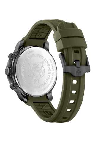 Montre à quartz en silicone - Chronographe - Vert et noir