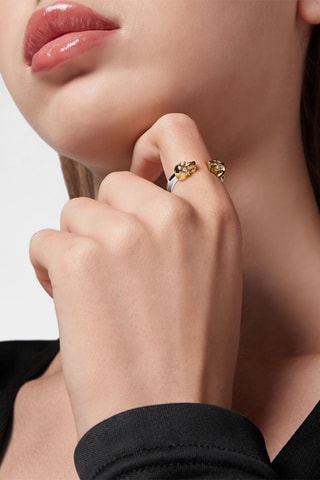 Bague 3D Skull - Argenté et doré - Taille 50