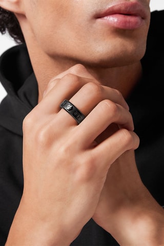 Bague Hexagon - Anthracite - Taille 66