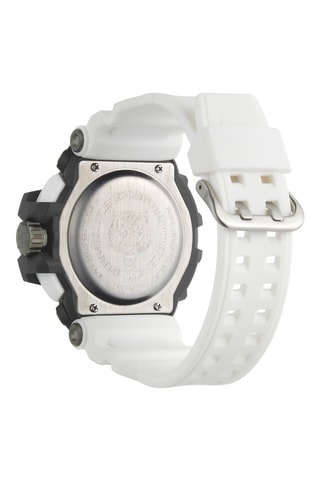 Montre à quartz en silicone - Chronomètre - Blanc et noir