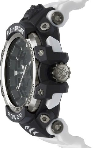 Montre à quartz en silicone - Chronomètre - Blanc et noir