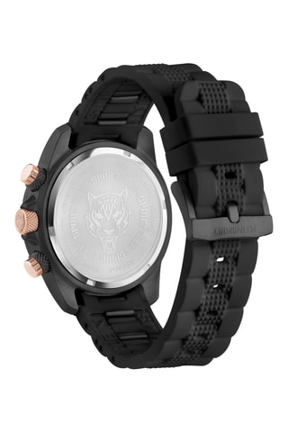 Montre à quartz en silicone - Chronographe - Noir
