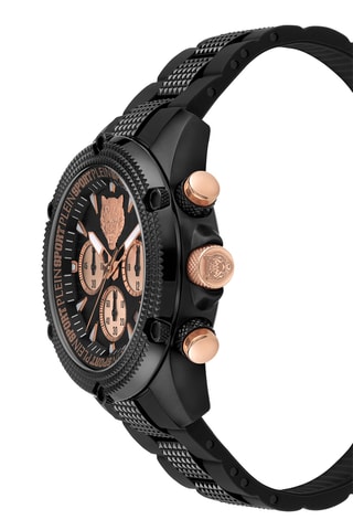 Montre à quartz en silicone - Chronographe - Noir