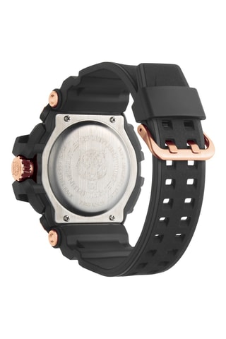 Montre à quartz en silicone - Chronomètre - Noir et doré