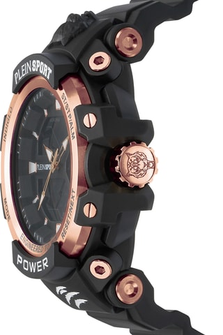 Montre à quartz en silicone - Chronomètre - Noir et doré